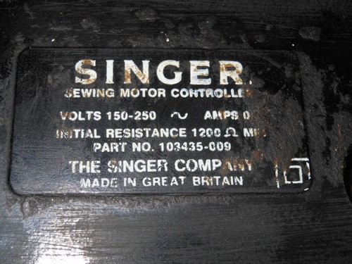 Vintage Singer Nähmaschine Fußsteuerung Pedal Teilenr.103425009 - Bild 4 von 10