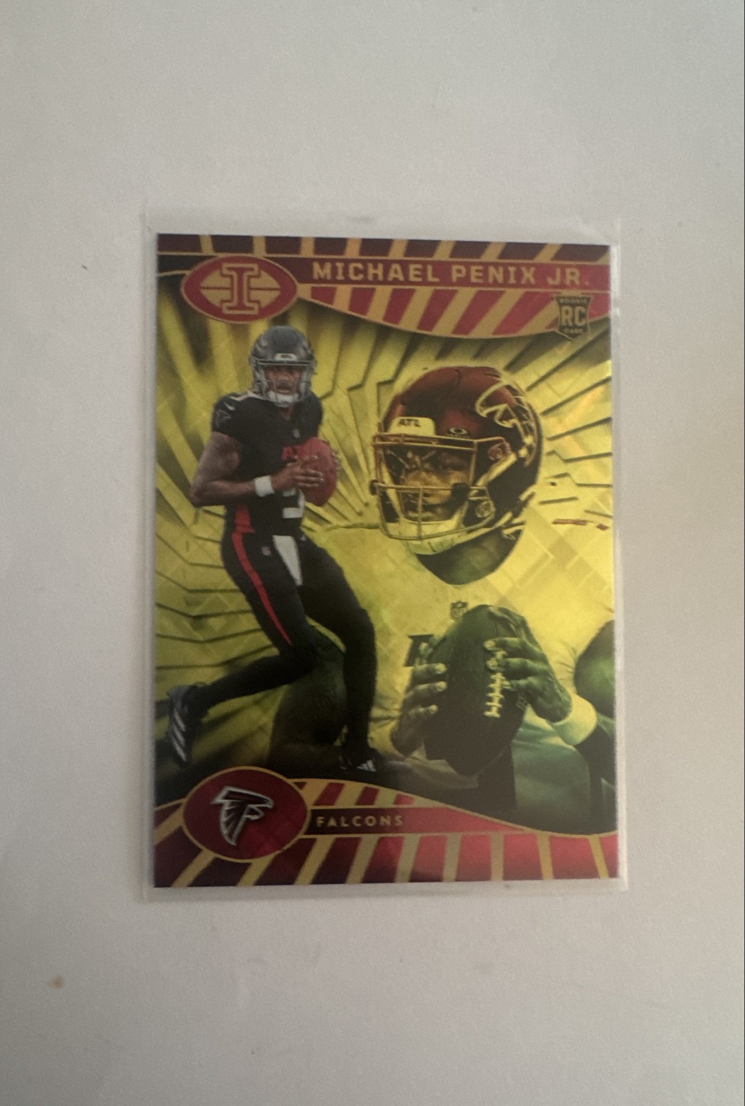 2024 Panini Illusions Michael Penix Jr. #4 Trophy Collection Yellow Diamond (RC)