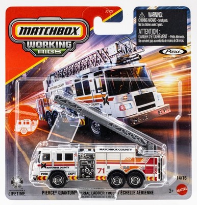 2026 Matchbox Working Rigs #14 Pierce® Quantum® Aerial Ladder