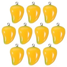 10Pcs Resin Mango Charms, Cute Fruit Charms Food Fruit Beads