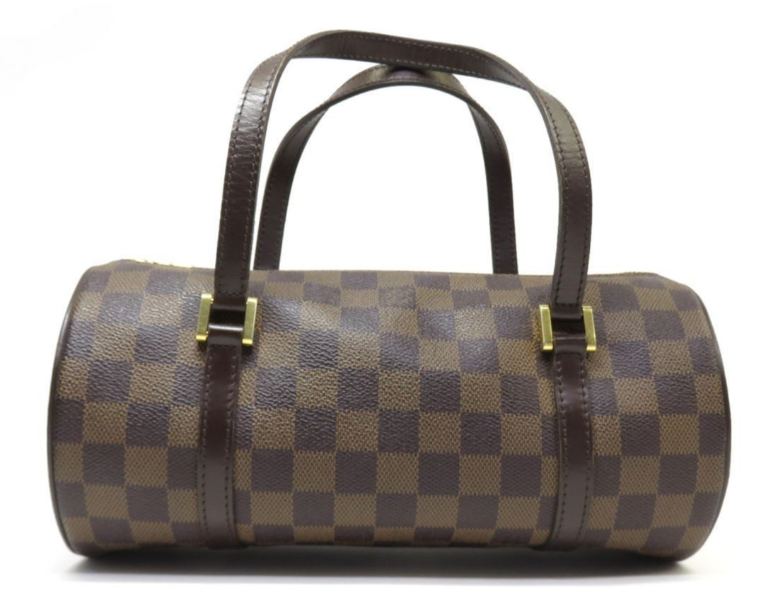 Auth LOUIS VUITTON N51304 Damier Papillon PM Handbag Brown LV F/S