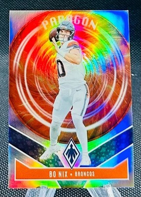 2025 Panini Phoenix Paragon Silver Holo Bo Nix Denver Broncos #14