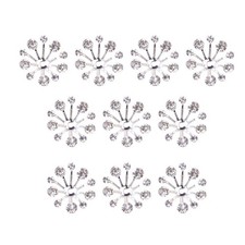 10pcs Crystal Filigree Flower Bead Petal End