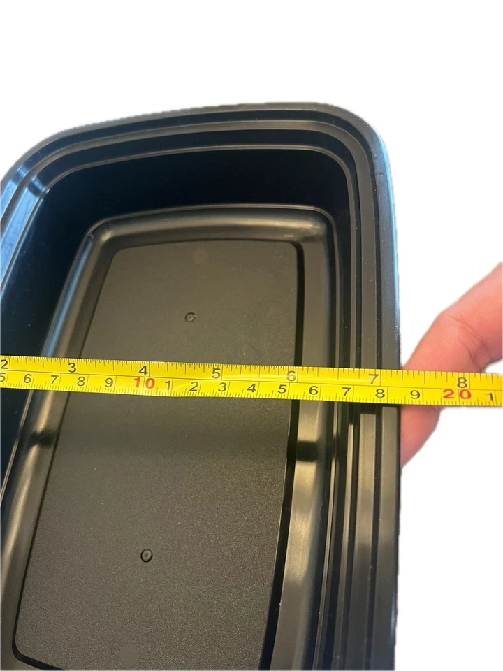 Contenedor rectangular negro 1050B Togo 48 oz estuche 150 juegos con tapas Foto 3 de 3