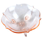 Pink Petal Depression Glass Candy Dish Footed Lancaster Vintage Cottagecore