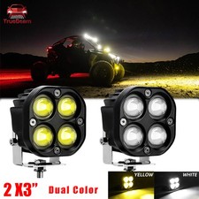 2x 2 Dual Color Led Work Light Bar Cube Pods Driving Spot Fog Fit Offroad Truck 2x 2 Dual Color Led Work Light Bar Cube Pods Driving Spot Fog Fit Offroad Truck