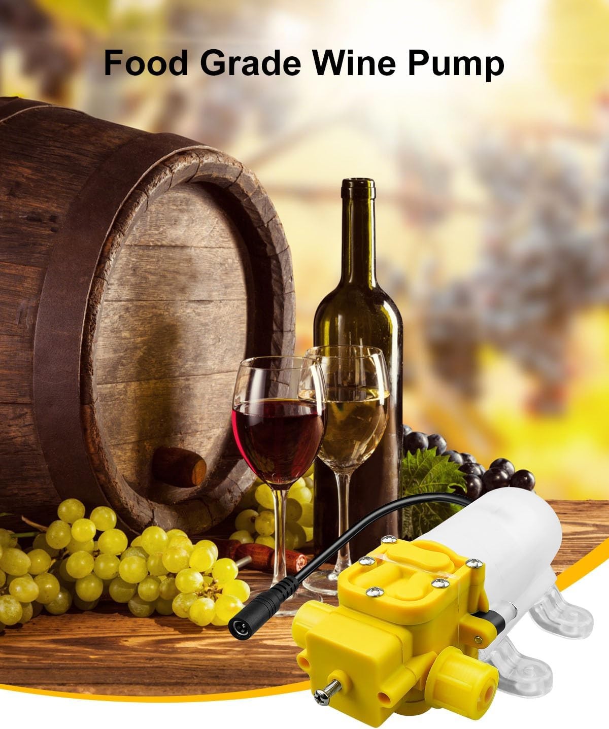 Household Electric Wine Transfer Pump with 110V Speed Regulator, Low Noise Bever