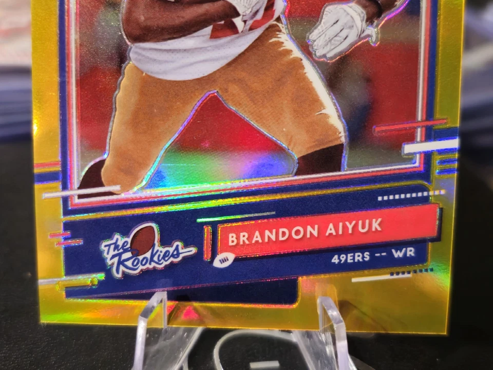 2020 Panini Donruss Optic THE ROOKIES GOLD PRIZM #TR-BA Brandon Aiyuk RC #7/10🔥 - Image 3 of 4
