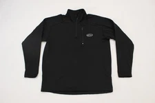 Drake men sz S black long sleeve quarter zip hoodless collared pullover sweater