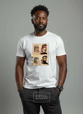 UNISEX MEN WOMEN TSHIRT SUBLIMATION 100% POLYESTER NINJA TURTLES OLD PAINTERS