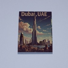 Burj Khalifa Dubai Sticker Country Tour Travel Art Decal Vinyl Souvenir Tc9
