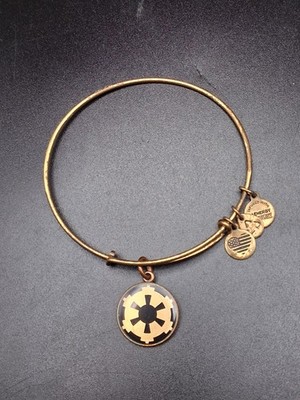  Disney ALEX AND ANI Star Wars Imperial Crest Symbol GOLD Charm Bracelet