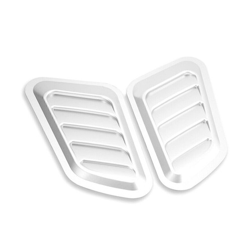 2x Silber Auto Dekor Luftstrom Ansaughaube Schaufel Entlüftung Motorhaube Abdeckung Universal - Bild 3 von 3