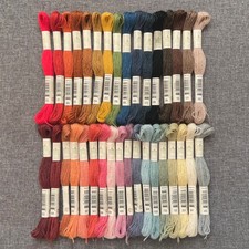 Lot of 34 new DMC Eco Vita organic wool embroidery floss skeins light colors