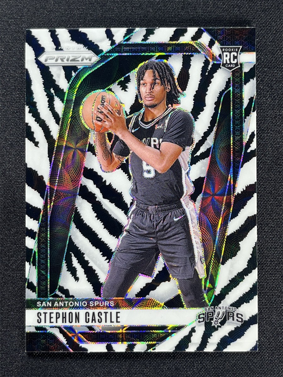 2024-25 Prizm Stephon Castle #234 White Tiger Stripe Choice RC Case Hit SSP