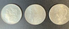 SET OF 3 Morgan Silver Dollars (BLAST WHITE) Gem BU’s 1879 S, 1880 P, 1881 S!!!