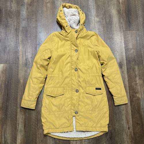 Abercrombie & Fitch Women's Sherpa-Lined Parka Hooded Jacket Yellow Size S - Picture 1 of 24