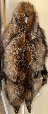 #ad Fur trim Genuine Fire Fox trim for jacket real fur collar Wrap Shawl 60”x10” $255.00