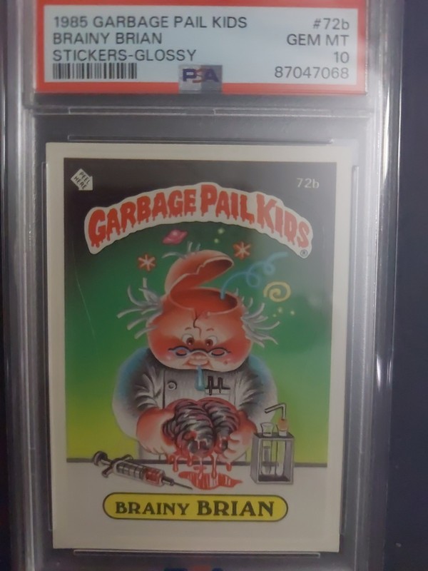 1985 Topps Garbage Pail Kids Series 2 Glossy Brainy Brian #72b PSA 10