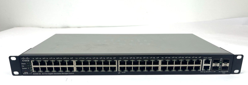 Cisco SG500-52 Gigabit Stackable Managed Switch. 52 Ports.