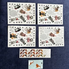 Lot Of Dog Puppy Stickers Vintage 90s Paw print Bones