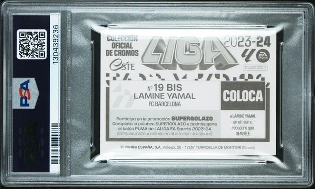 PANINI ESTE LA LIGA #19BIS 2023 LAMINE YAMAL ROOKIE RC PSA 9 - Imagen 4 de 4
