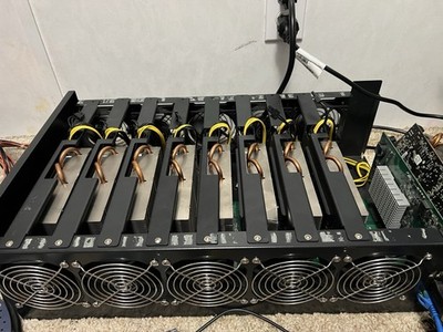 8x RX470 Mining Rig HiveOS FOR PARTS/REPAIR Read Description