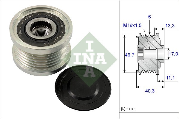 ALTERNATOR FREEWHEEL CLUTCH 535 0093 10 FOR NISSAN GENISS/LIVINA/MPV TEANA 1.8L
