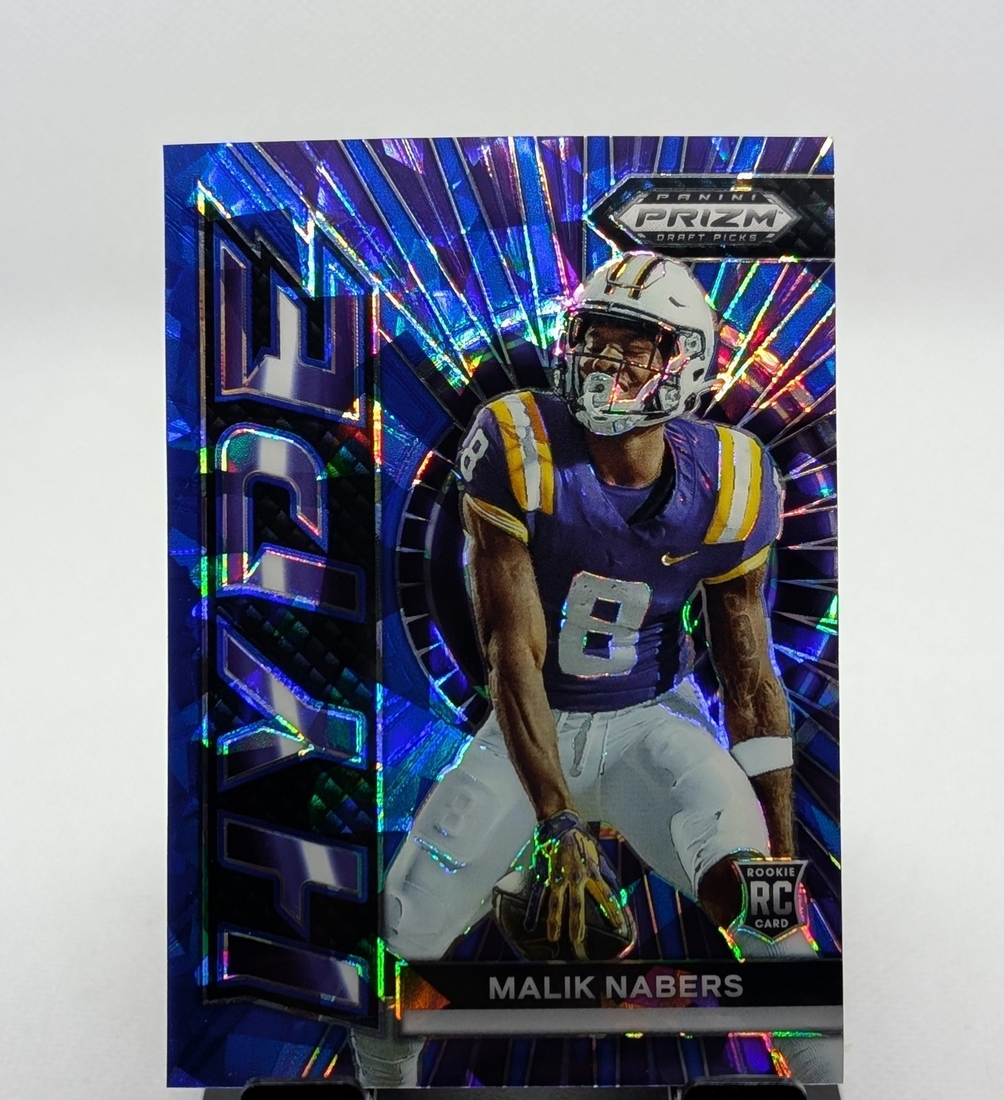 2024 Prizm Draft Picks Malik Nabers Hype Blue Ice RC HP-MN /99 | LSU GIANTS 