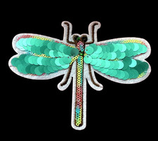 Insect Glitter/Sequin Iron-On Patch 5 5/8 x 4 1/4 inch