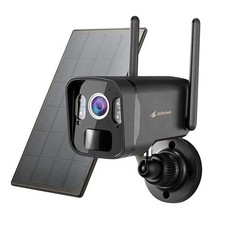 2K Solar Security Camera Outdoor, 4MP FHD Wireless Security Camera, Black