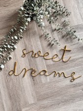 Sweet Dreams Wire Word Art Wall Sign Home Decor Gift Idea
