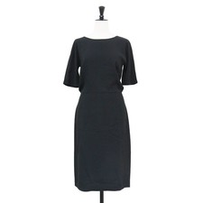 Prada Dress Black Size: 40 (M) | Five-quarter Sleeve Crew Neck Tight Used BEEG-0