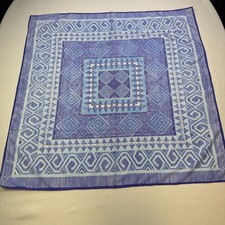 Vintage Southwestern Geometric Scarf Bandana Aztec Blue Purple Teal