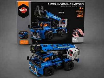 Vatos Mechanical Master RC Kranwagen 2-in-1 Klemmbaustein Set mit Fernsteuerung 