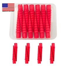 Red 12PCS Stripped Screw Hole Repair Anchor, Door Hinge Screw Hole Filler, Multi