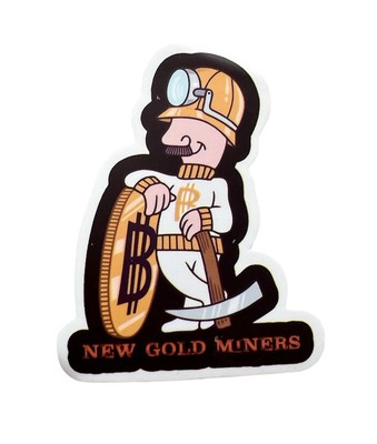 Bitcoin Sticker   New Gold Miners Miner Design Crypto Deko