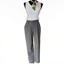 Pendleton Gray Speckled Wool Trouser Pants - Size 6 Women's USA Made Vintage