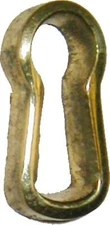 Cast Brass Keyhole Insert key hole antique vintage lock desk old drawer cover 