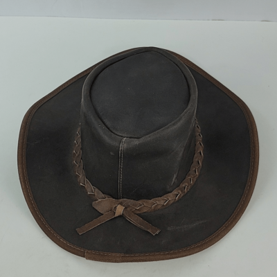 BC Hats Bac Pac Traveller Oily Australian Leather Hat Black Size Medium BC Bill Conner Hats Bac Pac Traveller Oily Australian  main image 2