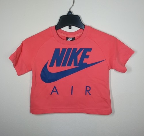 NIKE Girl's "Nike Air & Swoosh" Coral Sweatshirt Size 6X (6-7yrs). EUC - Picture 2 of 5