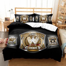 Set copripiumino 3D WWE Wrestling set lenzuola federa singolo matrimoniale regalo
