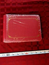 Sealed Creative Memories 5X7 MAROON ALBUM Gold Border Trim w/10 White Pages Red