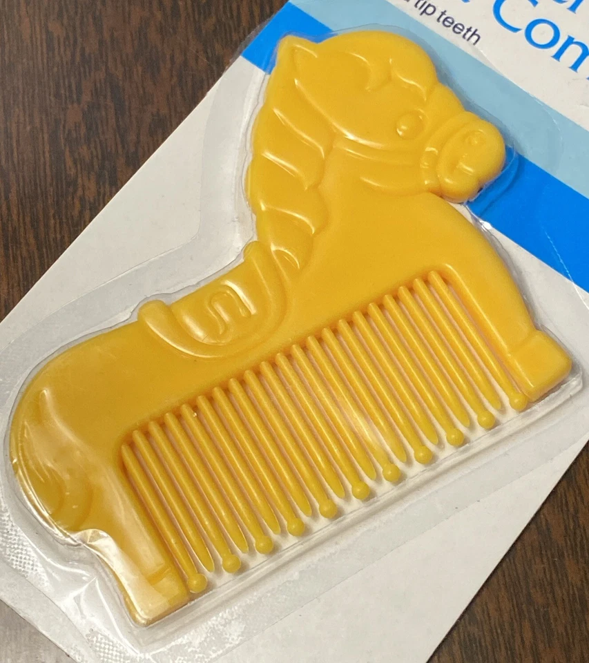 Cepillo de pelo Gerber Baby DE COLECCIÓN - PRIMER PEINE PARA NIÑOS PEQUEÑOS - Caballo Pony Años 80 NUEVO NOS Foto 3 de 4