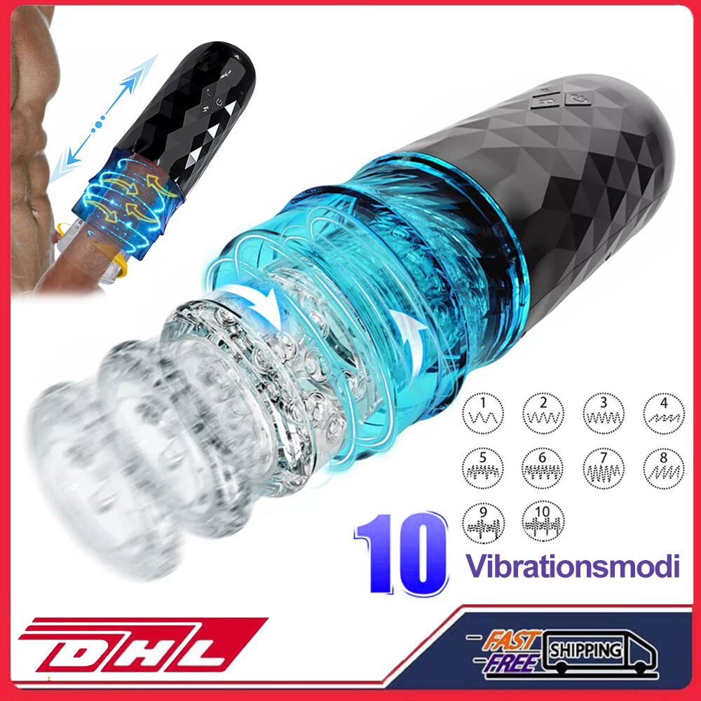 Elektrischer Masturbator Mann Handfrei Cup mit Teleskopfunktion Sex Spielzeug