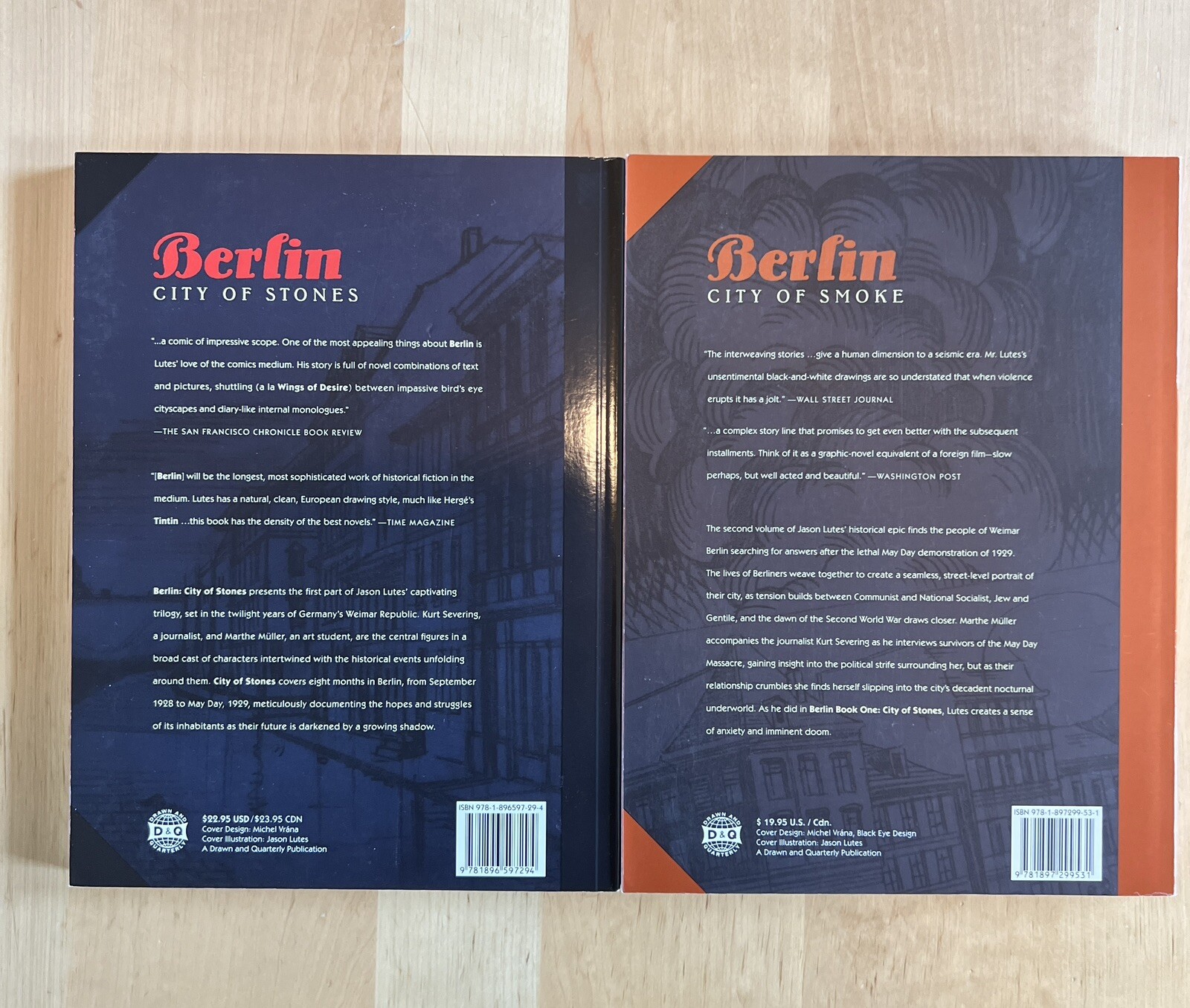 Berlin City of Stones & City of Smoke by Jason Lutes Volume 1 & 2