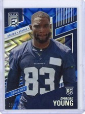 2022 DONRUSS ELITE RC DAREKE YOUNG BLUE STATUS #179 SEATTLE SEAHAWKS /499 NM-MT