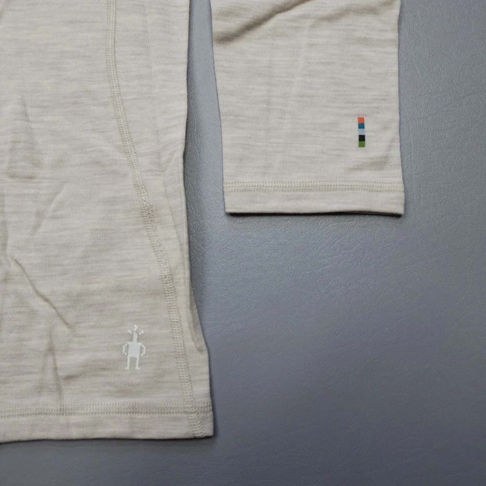 Capa Base Smartwool Clásica Térmica Merino 1/4 Cremallera Top Almendra Brezo Talla 2X Foto 3 de 4