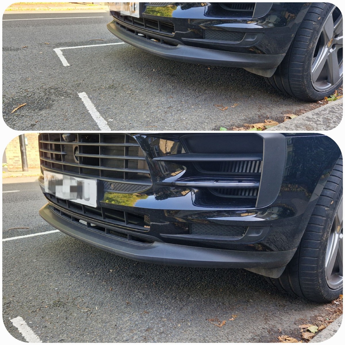 Genuine PORSCHE Macan 95B Front Spoiler Black Replacement Retrofit
