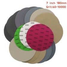 7 inch  180mm Dry Wet Sanding Disc Pads Round Sandpaper Hook Loop 60-10000 Grit
